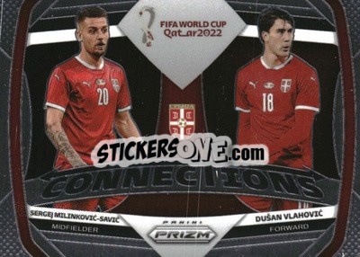 Cromo Dusan Vlahovic/Sergej Milinkovic-Savic - FIFA World Cup Qatar 2022. Prizm - Panini