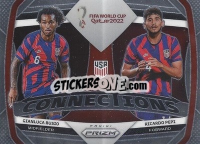 Sticker Gianluca Busio/Ricardo Pepi - FIFA World Cup Qatar 2022. Prizm - Panini