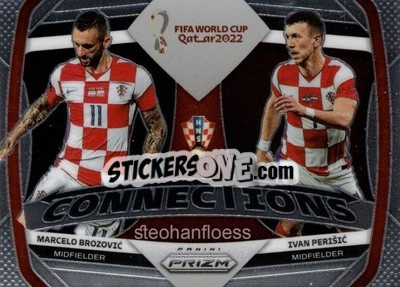 Sticker Ivan Perisic/Marcelo Brozovic - FIFA World Cup Qatar 2022. Prizm - Panini