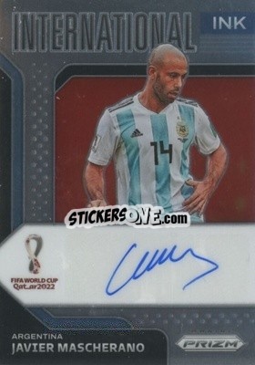 Figurina Javier Mascherano - FIFA World Cup Qatar 2022. Prizm - Panini