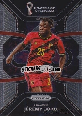 Sticker Jeremy Doku - FIFA World Cup Qatar 2022. Prizm - Panini