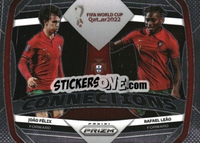 Sticker Joao Felix/Rafael Leao - FIFA World Cup Qatar 2022. Prizm - Panini