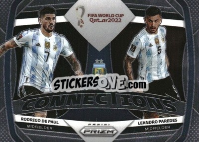 Sticker Leandro Paredes/Rodrigo de Paul - FIFA World Cup Qatar 2022. Prizm - Panini