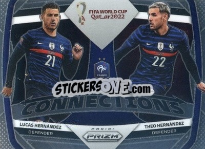 Sticker Lucas Hernandez/Theo Hernandez - FIFA World Cup Qatar 2022. Prizm - Panini