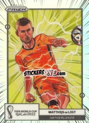 Sticker Matthijs de Ligt - FIFA World Cup Qatar 2022. Prizm - Panini