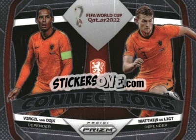 Sticker Matthijs de Ligt/Virgil van Dijk - FIFA World Cup Qatar 2022. Prizm - Panini