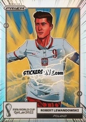 Sticker Robert Lewandowski - FIFA World Cup Qatar 2022. Prizm - Panini