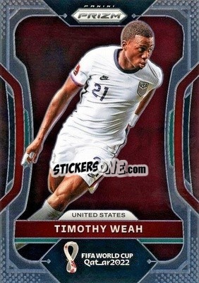 Sticker Timothy Weah - FIFA World Cup Qatar 2022. Prizm - Panini