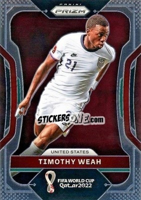 Cromo Timothy Weah - FIFA World Cup Qatar 2022. Prizm - Panini