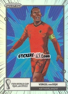 Sticker Virgil van Dijk - FIFA World Cup Qatar 2022. Prizm - Panini