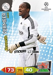 Cromo Kenneth Vermeer - UEFA Champions League 2011-2012. Adrenalyn XL - Panini