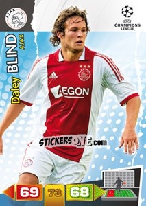 Sticker Daley Blind - UEFA Champions League 2011-2012. Adrenalyn XL - Panini