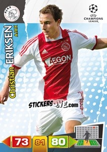 Sticker Christian Eriksen - UEFA Champions League 2011-2012. Adrenalyn XL n. 5 - Panini