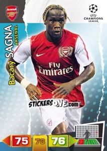 Cromo Bacary Sagna - UEFA Champions League 2011-2012. Adrenalyn XL - Panini