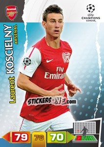 Sticker Laurent Koscielny - UEFA Champions League 2011-2012. Adrenalyn XL n. 13 - Panini