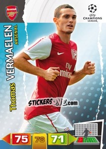 Sticker Thomas Vermaelen - UEFA Champions League 2011-2012. Adrenalyn XL n. 14 - Panini