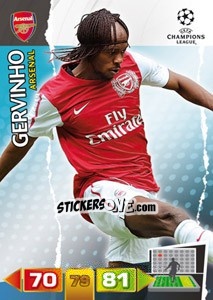 Sticker Gervinho - UEFA Champions League 2011-2012. Adrenalyn XL n. 20 - Panini