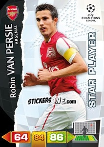 Sticker Robin van Persie - UEFA Champions League 2011-2012. Adrenalyn XL n. 22 - Panini