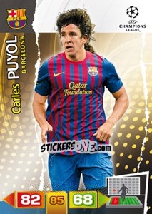 Sticker Carles Puyol - UEFA Champions League 2011-2012. Adrenalyn XL n. 26 - Panini