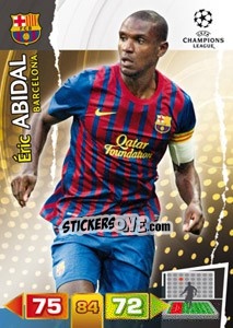 Sticker Éric Abidal - UEFA Champions League 2011-2012. Adrenalyn XL n. 27 - Panini