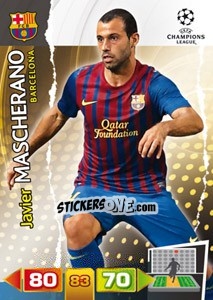 Sticker Javier Mascherano - UEFA Champions League 2011-2012. Adrenalyn XL n. 31 - Panini