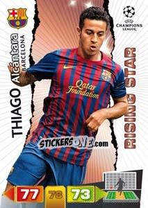 Sticker Thiago Alcántara - UEFA Champions League 2011-2012. Adrenalyn XL n. 32 - Panini