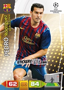 Sticker Pedro Rodríguez - UEFA Champions League 2011-2012. Adrenalyn XL n. 34 - Panini
