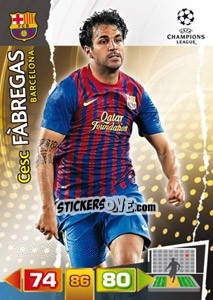 Sticker Cesc Fàbregas - UEFA Champions League 2011-2012. Adrenalyn XL n. 35 - Panini