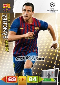 Sticker Alexis Sánchez - UEFA Champions League 2011-2012. Adrenalyn XL - Panini