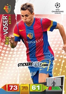 Sticker Kay Voser - UEFA Champions League 2011-2012. Adrenalyn XL n. 39 - Panini