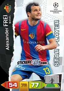 Sticker Alexander Frei - UEFA Champions League 2011-2012. Adrenalyn XL n. 45 - Panini