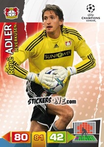 Sticker René Adler - UEFA Champions League 2011-2012. Adrenalyn XL n. 46 - Panini
