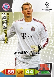 Sticker Manuel Neuer - UEFA Champions League 2011-2012. Adrenalyn XL n. 56 - Panini
