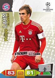 Sticker Philipp Lahm - UEFA Champions League 2011-2012. Adrenalyn XL n. 57 - Panini