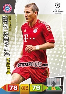 Sticker Bastian Schweinsteiger - UEFA Champions League 2011-2012. Adrenalyn XL n. 61 - Panini