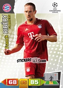 Sticker Franck Ribéry - UEFA Champions League 2011-2012. Adrenalyn XL n. 62 - Panini