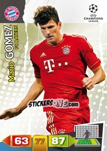 Sticker Mario Gomez - UEFA Champions League 2011-2012. Adrenalyn XL n. 65 - Panini
