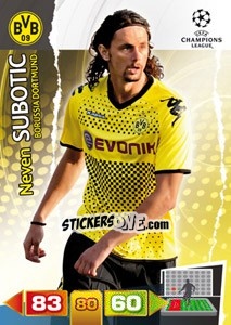 Sticker Neven Subotic - UEFA Champions League 2011-2012. Adrenalyn XL n. 69 - Panini