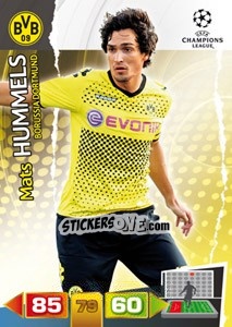 Sticker Mats Hummels - UEFA Champions League 2011-2012. Adrenalyn XL n. 70 - Panini