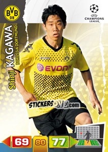 Sticker Shinji Kagawa - UEFA Champions League 2011-2012. Adrenalyn XL n. 75 - Panini
