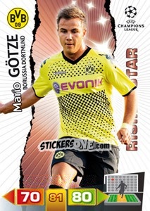 Sticker Mario Götze - UEFA Champions League 2011-2012. Adrenalyn XL n. 76 - Panini