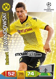 Sticker Robert Lewandowski - UEFA Champions League 2011-2012. Adrenalyn XL - Panini