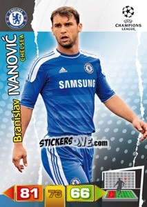 Sticker Branislav Ivanovic - UEFA Champions League 2011-2012. Adrenalyn XL - Panini