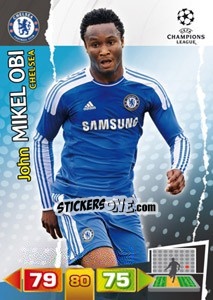 Sticker John Mikel Obi - UEFA Champions League 2011-2012. Adrenalyn XL n. 87 - Panini
