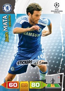 Sticker Juan Mata - UEFA Champions League 2011-2012. Adrenalyn XL - Panini