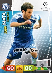 Sticker Juan Mata - UEFA Champions League 2011-2012. Adrenalyn XL n. 90 - Panini