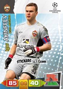 Sticker Igor Akinfeev - UEFA Champions League 2011-2012. Adrenalyn XL n. 95 - Panini