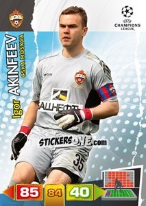 Figurina Igor Akinfeev - UEFA Champions League 2011-2012. Adrenalyn XL - Panini