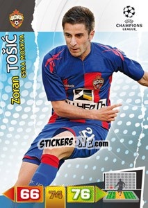 Cromo Zoran Tošic - UEFA Champions League 2011-2012. Adrenalyn XL - Panini