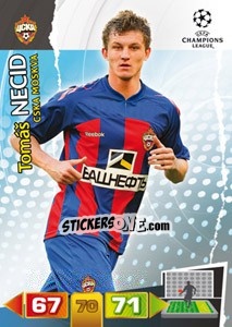 Sticker Tomáš Necid - UEFA Champions League 2011-2012. Adrenalyn XL n. 103 - Panini